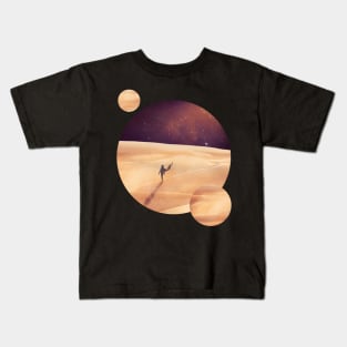 Dune, Arrakis With Two Moons, Minimalist Movie Design Kids T-Shirt